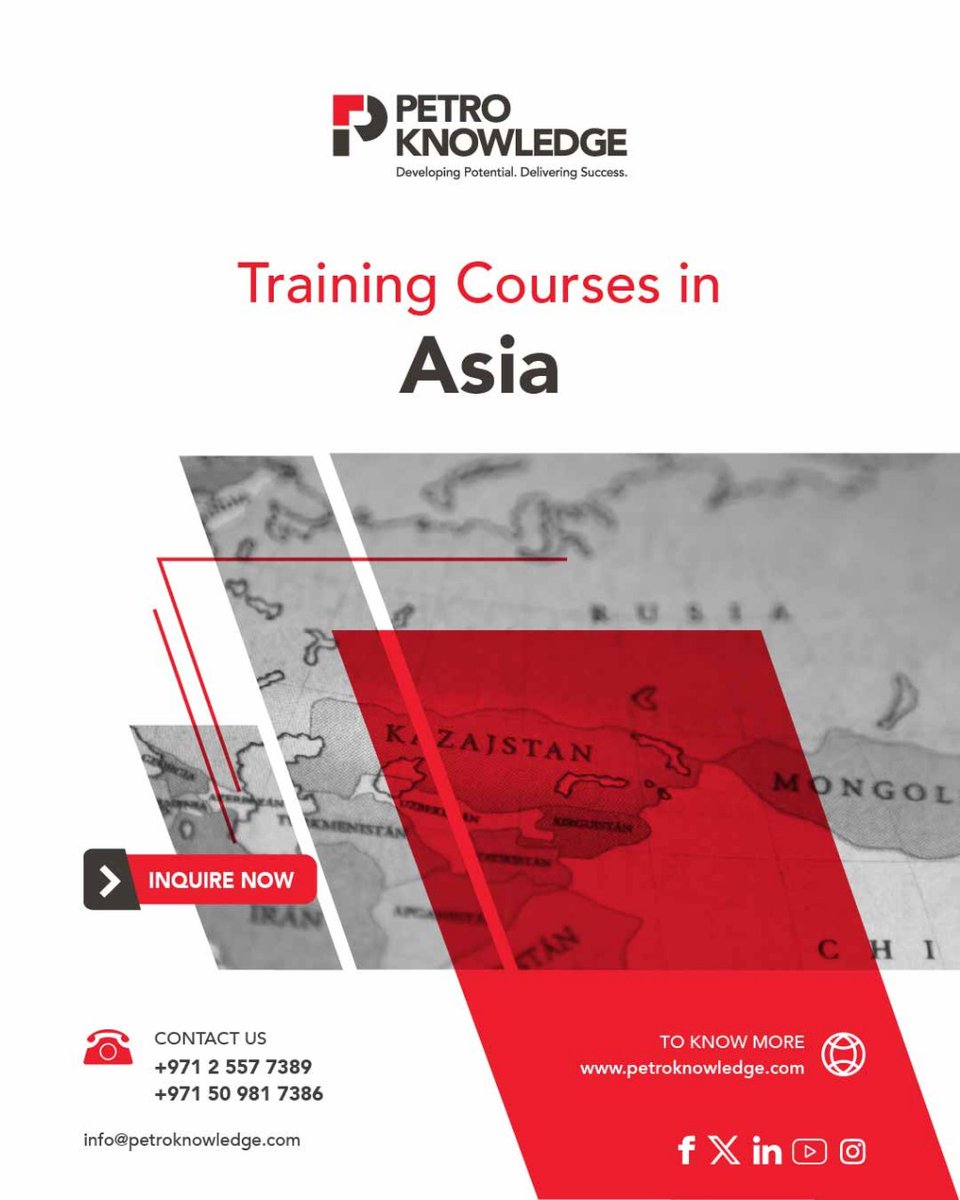 petro_knowledge's tweet photo. Advance your career with PetroKnowledge Training Courses in Asia!
Gain expert insights in energy, oil & gas, and engineering to drive your success.
Explore upcoming courses: https://t.co/S8hs5K3Oep
#PetroKnowledge #TrainingCourses #CareerGrowth https://t.co/U5A05vZPl3