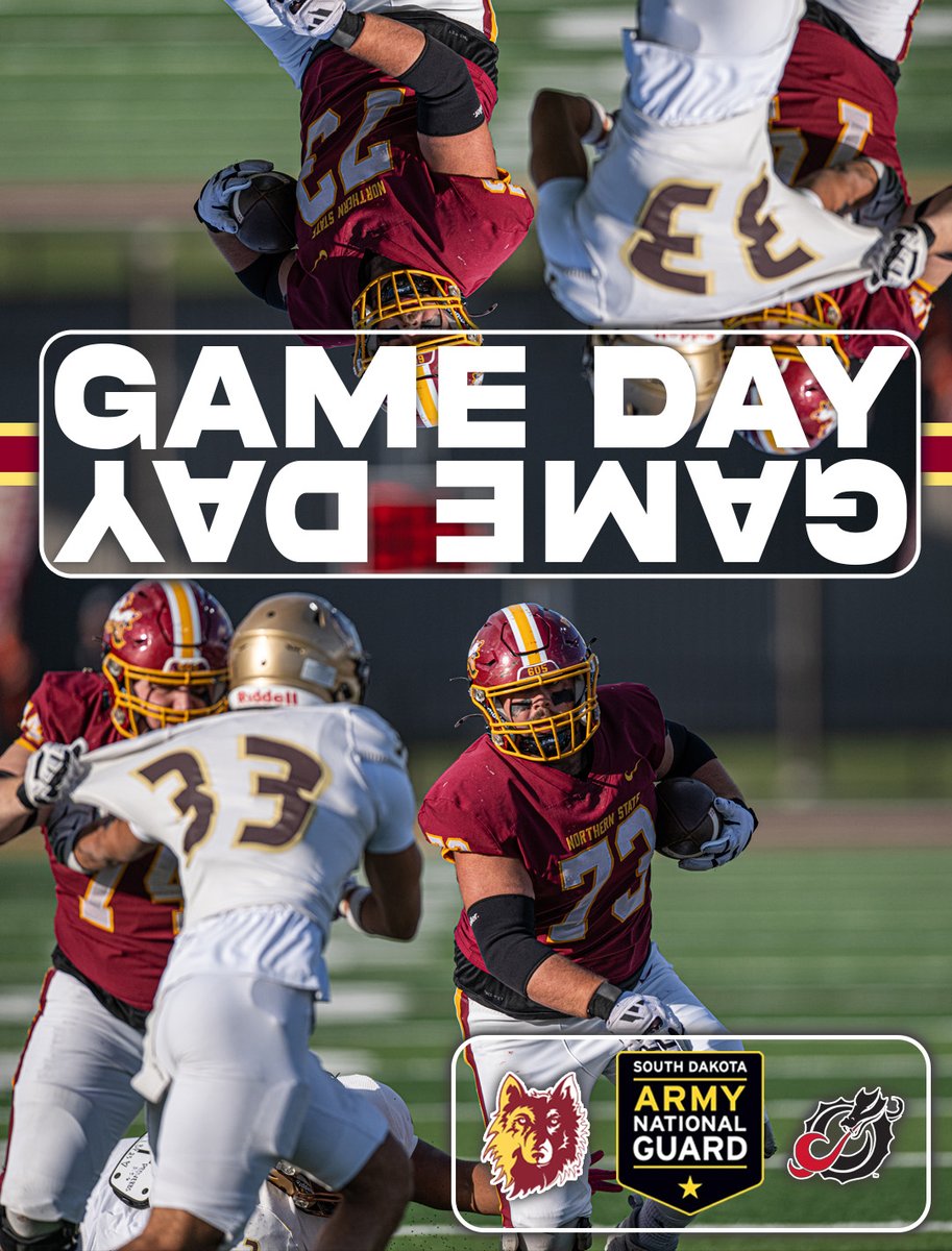#GameDay🏈

(RV) <a href="/NSUWolves_FB/">Northern State Football🐺 🏈</a> 🆚 MSU Moorhead

⏰ 6 PM
📄 nsuwolves.com/news/2025/10/2…
📊 nsuwolves.com/sidearmstats/f…
🎥 nsicnetwork.com/nsuwolves/
📻 nsuwolves.com/listenlive
🎟️ vivenu.com/event/football…
🆓 nsuwolves.com/gameday
📍 Dacotah Bank Stadium

#GoWolves🐺 | #maroonNgold🐾