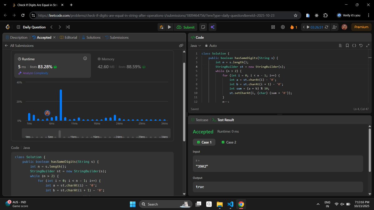 MansiBug's tweet image. Day 110: Getting a job in 8 months.
- Solved POTD
- Solved 2 easy-level questions on LeetCode.
#100DaysOfCode #buildinpublic #DSA #Java