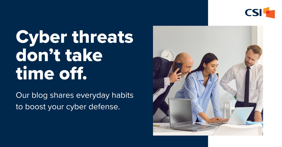 CSIsolutions's tweet image. Cybersecurity Awareness Month may end, but these tips are year-round! Protect yourself from evolving threats: ✅ Strong passwords & passkeys ✅ MFA beyond text codes ✅ Automatic updates ✅ Avoid “quishing” & AI scams.
Read the blog: bit.ly/4ncXrYV