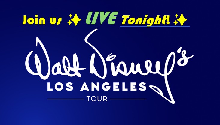 ✨ LIVE Tonight! ✨
We’re diving into the recent D23 Walt in LA Tour — walking in Walt Disney’s own footsteps through the city where it all began! 🏙️

🎧Join us with YOUR questions at 8pm ET on YT, FB, &amp; IG. 

🎙️ What would you want to know about the tour?👇