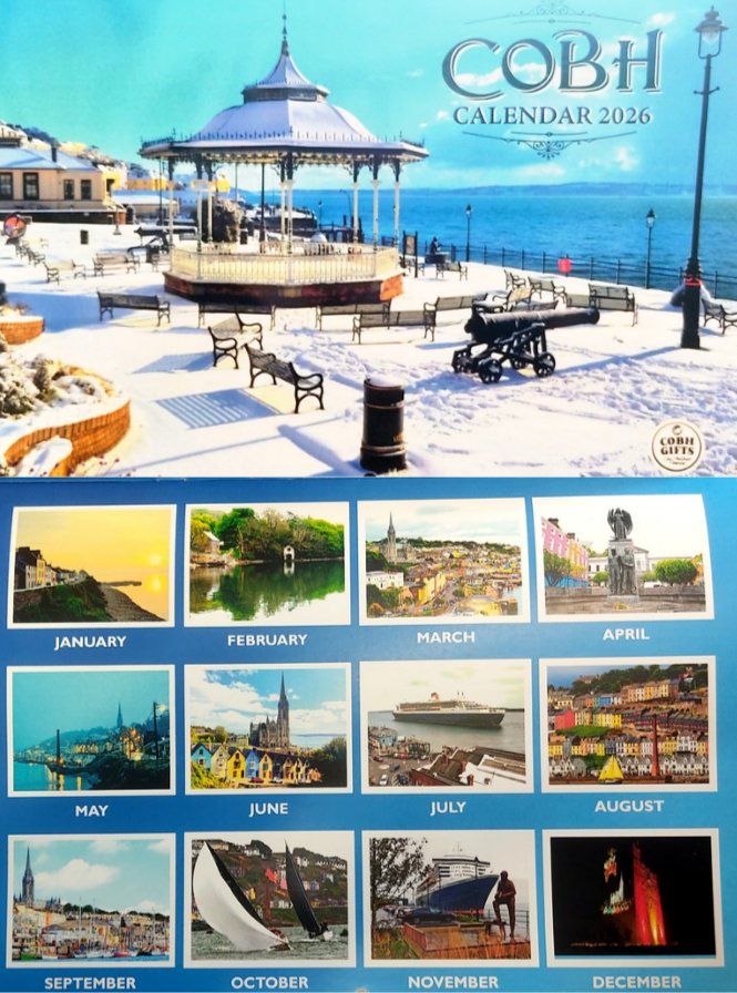 Great to see our 2026 Cobh Calendar has arrived.

Plenty of time to post to loved ones around the world, an ideal gift for Christmas.

Available now. 🎅⛄🌲🎁