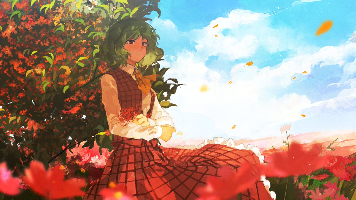 こちらはEND後の風見幽香さん。雲丹園様に描いて頂いた笑顔差分。
おっちょこちょいを見守る優しい視線です。