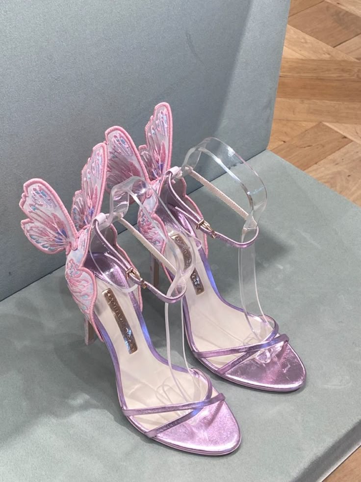 fairyprxncess's tweet photo. pink and lilac embroidered butterfly heels by sofia webster https://t.co/JtOVuGEO87