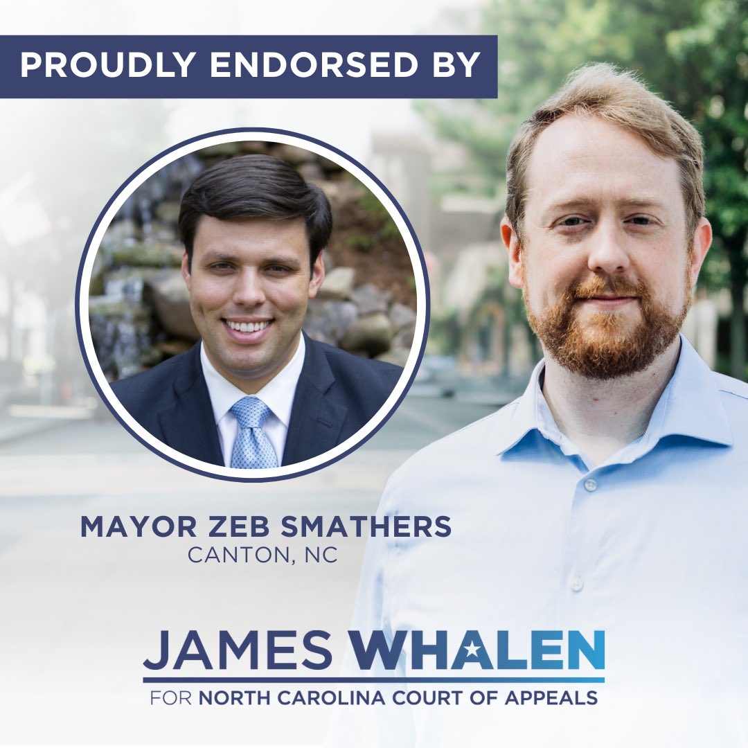 I'm so proud to have the support of Mayor Zeb Smathers and I hope to have yours too at actblue.com/donate/whalenf…

#ncpol #ncpolitics #election2026 #bluewave #ncdemocrats #voteblue #northcarolina #nc #clt #charlotte #gastonia  #raleigh #asheville #wsnc
#boone #vote <a href="/ZebSmathers/">Zeb L. Smathers</a>