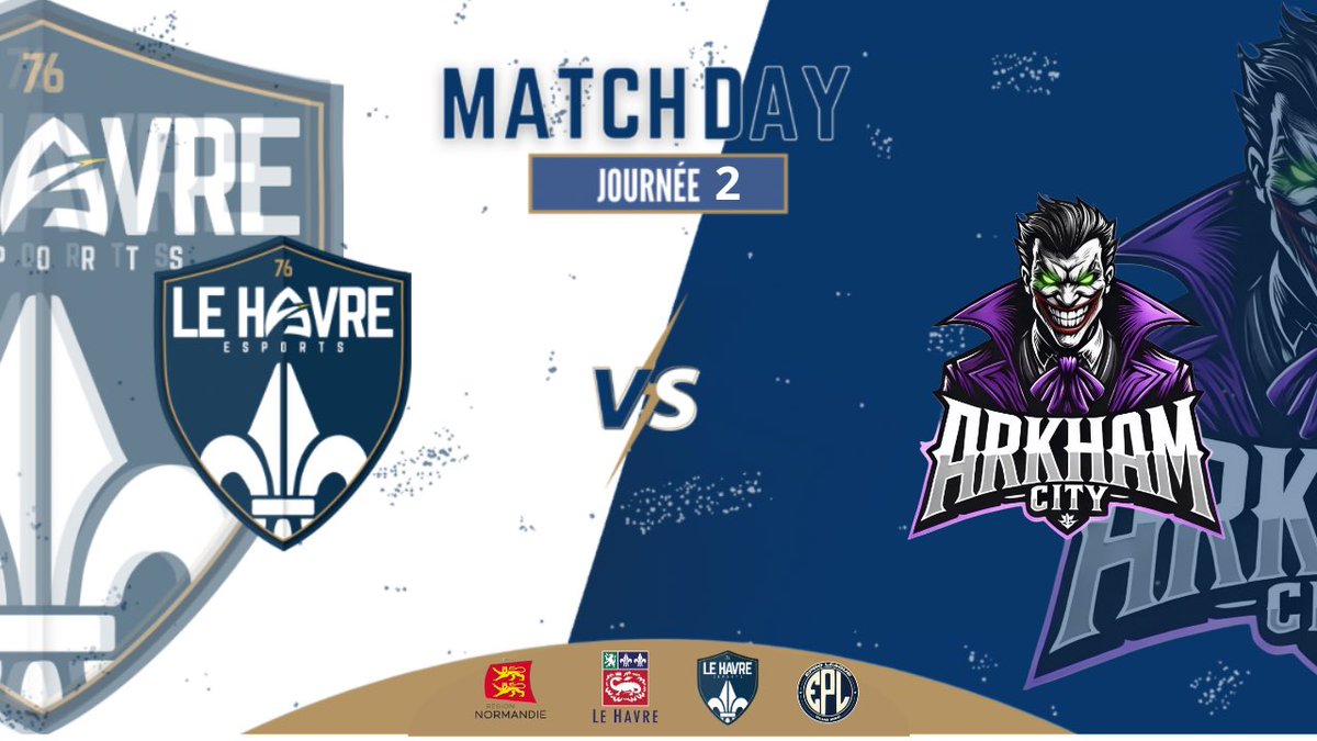 [Jour de match]  

📍 : <a href="/EProLeague11v11/">EPro League</a>
🏆 : Championnat de placement 
⏱ :  21h40 / 22h00 
⚽️ : Parigo FC / Arkham City
🎥 : twitch.tv/le_havre_espor…

#LeHavreeSport