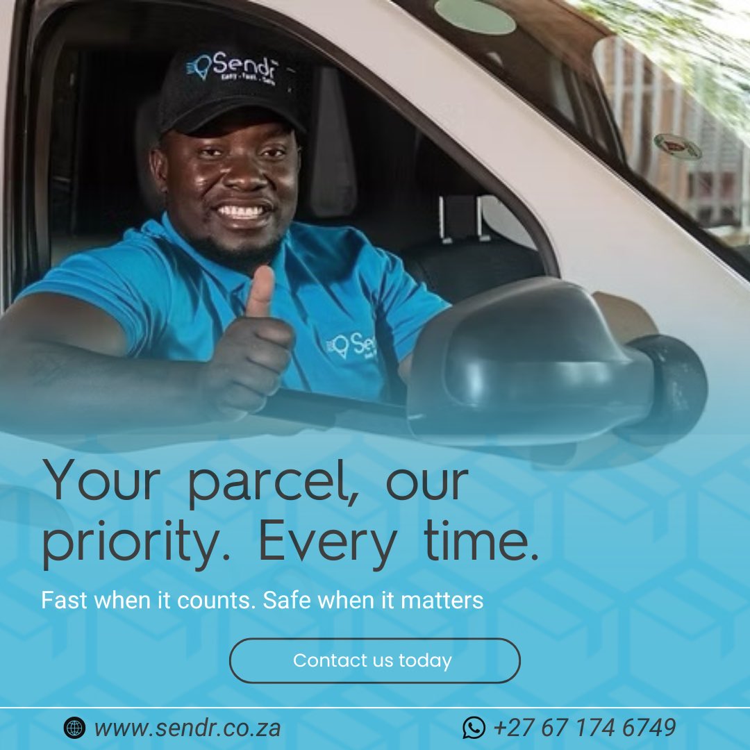 Sendrsa's tweet image. 📦 Your parcel, our priority. Every time.

Fast when it counts. Safe when it matters.

Easy. Fast. Safe.
🌐 sendr.co.za

#Sendr #EasyFastSafe #CourierService #FastDelivery