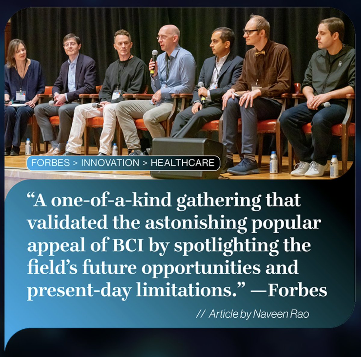 SinaiBrain's tweet image. .@MountSinaiNYC's #BrainComputerInterface Symposium has cemented itself as a must-attend for those interested in the nexus of brain health & implanted technologies. This is a MUST READ, in-depth summary of #NYBCI25 penned for @Forbes by @naveen101 👉 forbes.com/sites/naveenra…