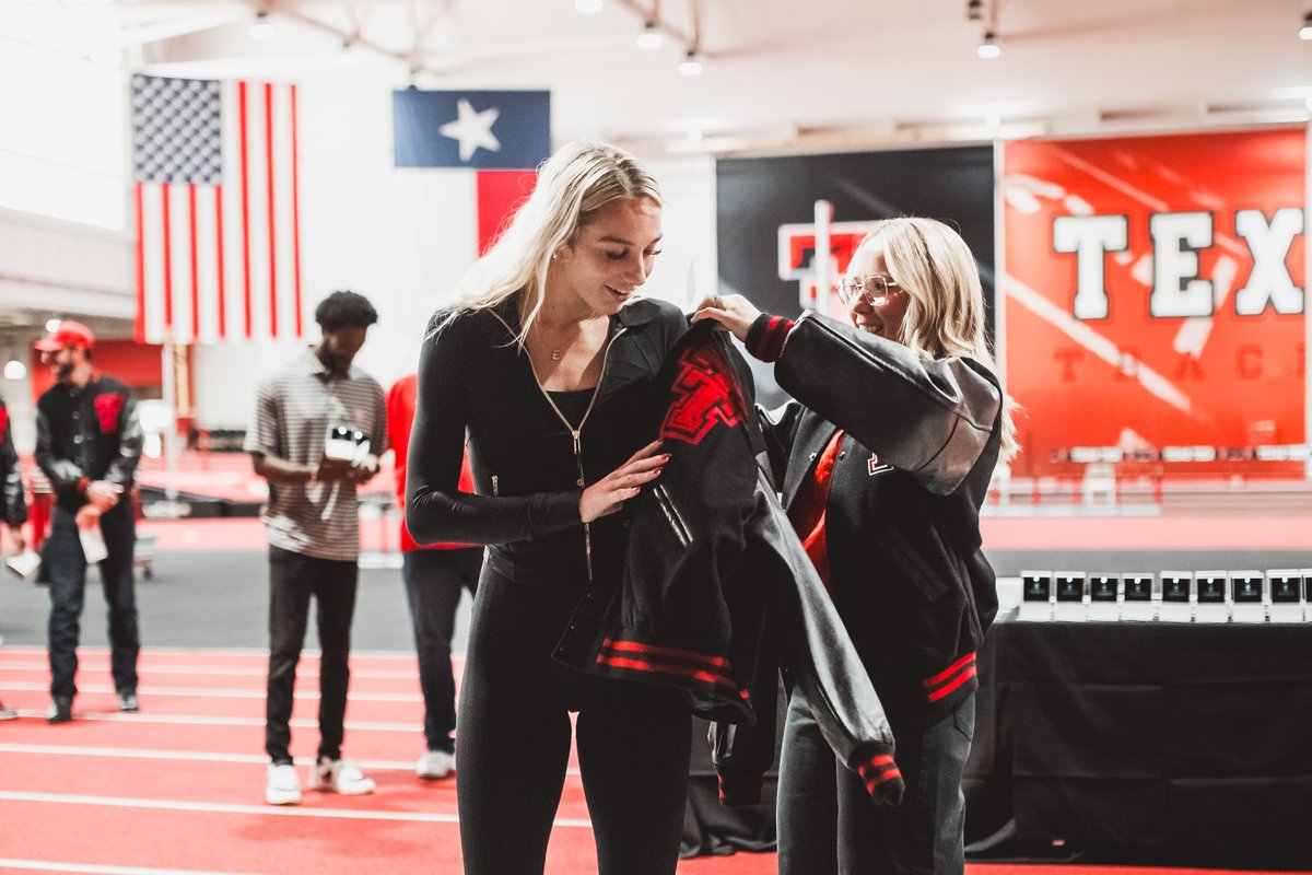 Always great having our letterwinners back to present Red Raiders with their jackets!