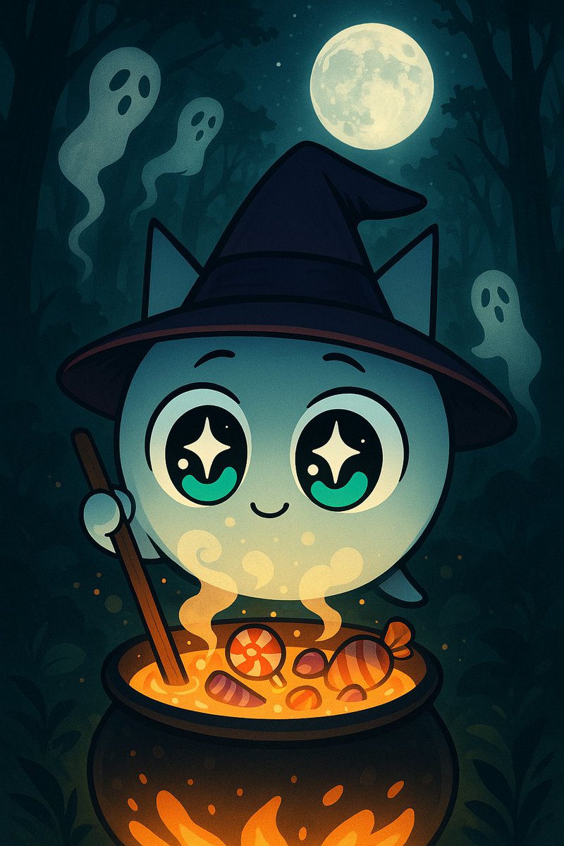 Shhh—the witch's magic is taking effect. 
What's brewing in my cauldron isn't a potion; it's the joy of mischief and the memories of an entire autumn. 
Tonight's secret recipe has a little extra dose of dreams.
#IrysHalloween2025 <a href="/irys_xyz/">Irys (✧ᴗ✧)</a>