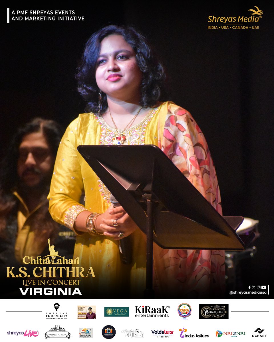 shreyasgroup's tweet photo. When voices unite and hearts sway, magic fills the air! ✨
Reliving the unforgettable performances from #ChitraLahari in Virginia❤️🔥
Event By @shreyasgroup✌
#KSChithraLiveInConcert
@KSChithra @shreyasmedia @shreyasmediausa @theshreyaslive
#KSChithraConcert #SingerChithra #KSChithraLiveInVirginia #Virginia #KSChithraConcertInUSA #ChithraLahariInUSA #ShreyasMedia #ShreyasGroup #ShreyasMediaUSA #ShreyasLIVE