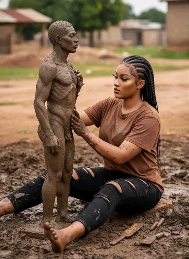 ChiokeOzioma's tweet image. Since y’all are marrying the good men and leaving the rest for us, I’ve decided to mould my own Adam by myself 😂😂