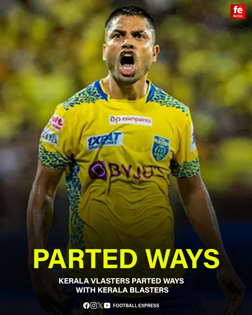FExpressIndia's tweet photo. Kerala Blasters FC has parted ways with a player. A change in the squad as we head toward the next challenge.
#KBFC #KeralaBlasters #IndianFootball #ISL #FootballUpdates #PartedWays #SquadUpdate https://t.co/kBBDgilJed