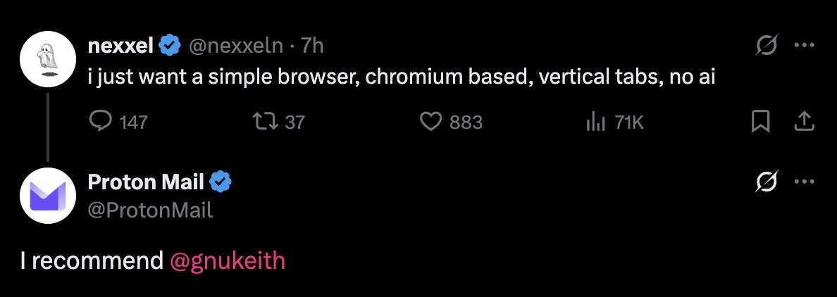 gnukeith's tweet image. I wonder how many people have looked up "gnukeith browser"