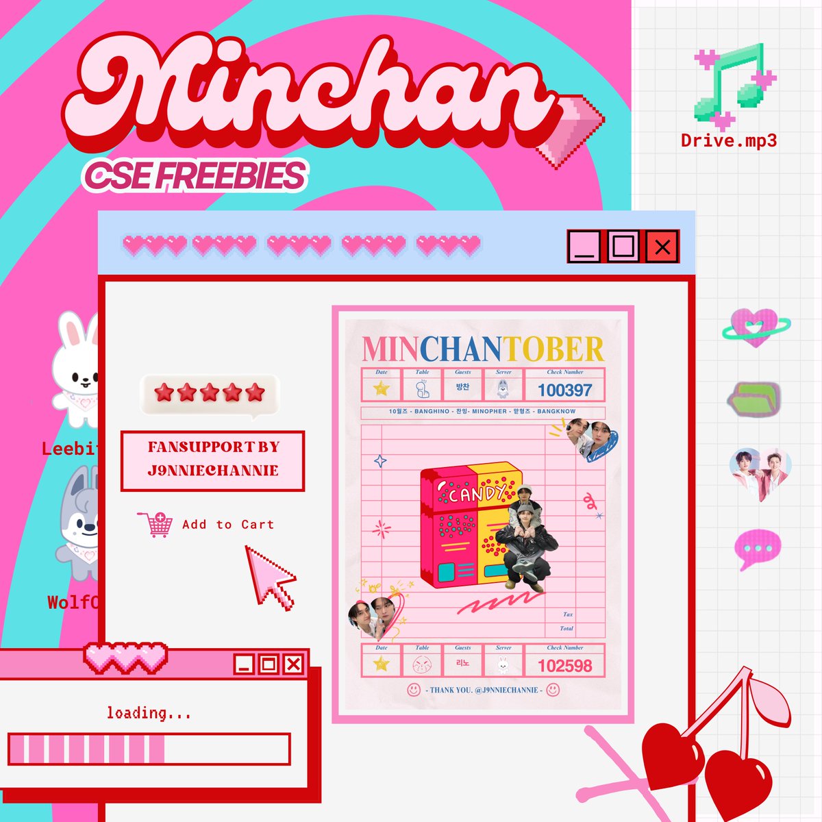 j9nniechannie's tweet image. 🐺*ੈ✩·₊˚༺ᴍɪɴᴄʜᴀɴ ᴄꜱᴇ ꜰʀᴇᴇʙɪᴇꜱ ʙʏ ᴊ9ɴɴɪᴇᴄʜᴀɴɴɪᴇ༻*ੈ✩·₊˚🐰

ᯓ★ minchan banner
ᯓ★minchan card w/ candy

☁️wul smlm —— 10.25 
☁️strictly 1:1 only
☁️limited quantity

 𝘴𝘦𝘦 𝘺𝘰𝘶 𝘴𝘵𝘢𝘺𝘴~♡

#Railway_BangChan_Day
#Youth_LeeKnow_Day
#Events_by_AllForSKZ