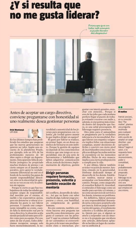 El liderazgo no es un rol, sino una vocación  

Requiere más que un título: se trata de ser un mentor, de tener valentía y una profunda vocación de servicio