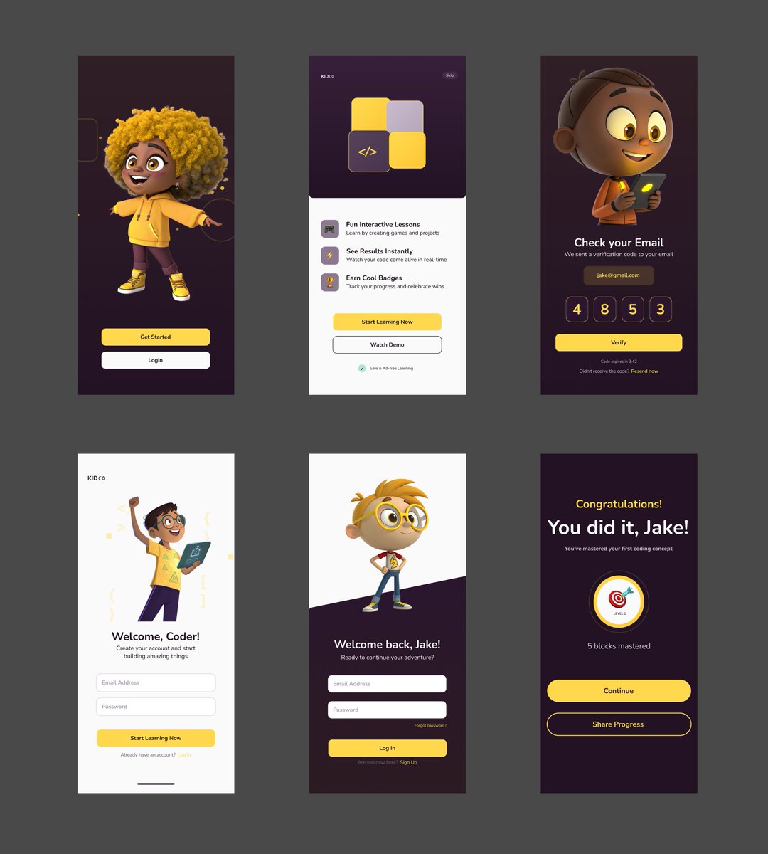 luchedesigns's tweet image. Hello designers and devs, tech bros and tech sis 😃
I’ve been working on a kids’ coding app, Kidco, with @hnginternship
Its vibe is playful, minimal, and fun. What do you think? 🙂