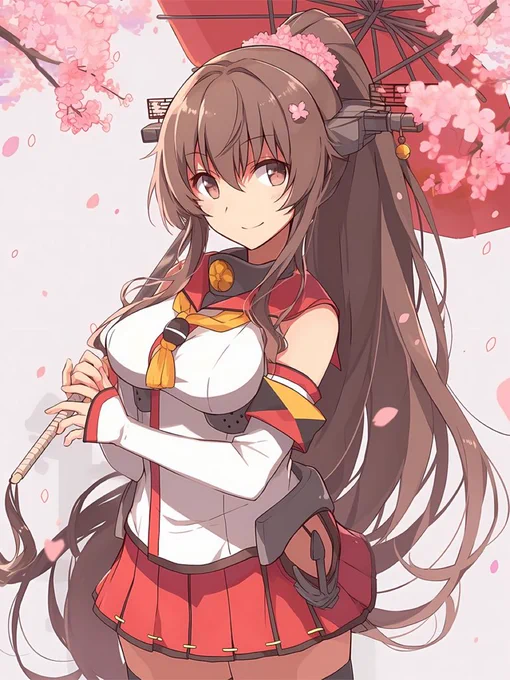 大和さんは桜が似合いますね #艦これ