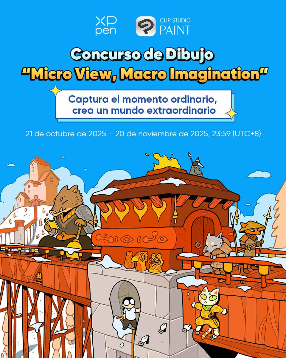 XPPen_Spain's tweet image. 🎨 Únete al concurso global #MicroViewMacroImagination de XPPen y demuestra tu creatividad.
📸 Foto + dibujo = imaginación sin límites.
🏆 Gana una Artist 12 3rd y premios en efectivo.
👉 Participa aquí: bit.ly/4nfgfad
#XPPen #Artist12rd #DrawingContest #ArteDigital