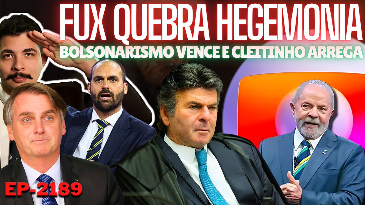Fux QUEBRA Hegemonia do PT na Corte + Bolsonarismo VENCE e Cleitinho ARREGA + Centrão FLERTA Com PT.
youtu.be/-ZCPDhNgvf4