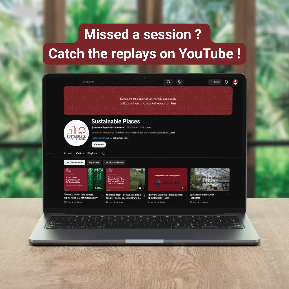 Missed a session ? Don’t worry ! 🎥
 
#SustainablePlaces2025 presentations &amp; recordings are online on our Youtube channel ! 
youtube.com/@sustainable-p… 

#recordings #YouTube #InnovationInAction