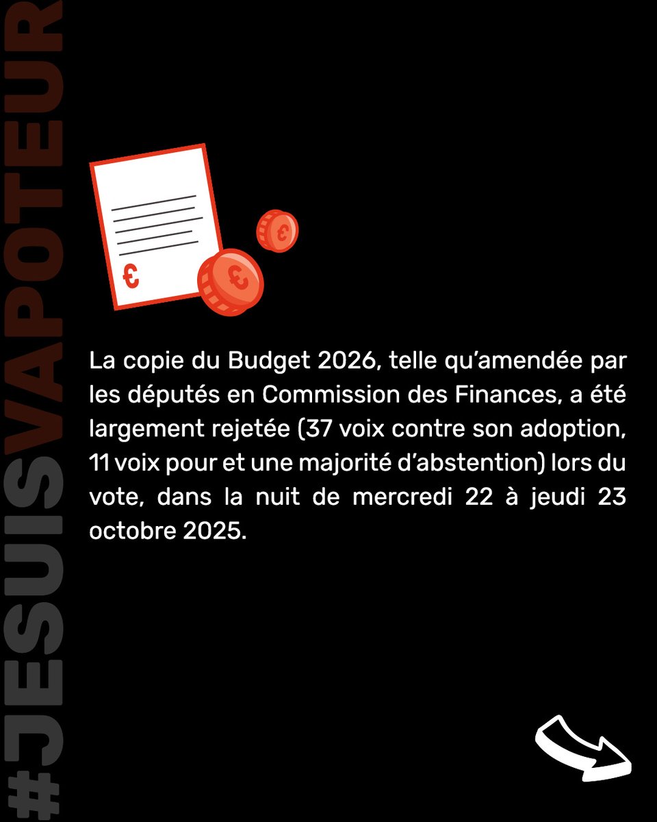 JeSuisVapoteur's tweet image. ⚠️Alerte info !

Après rejet du Budget par la Commission, l&apos;article 23 repart donc dans sa version initiale à l&apos;Assemblée nationale.
👎Sans la taxe symbolique à 0 €
👎Sans une distinction claire entre produits avec et sans combustion
👎Toujours avec l&apos;interdiction de la vente en…
