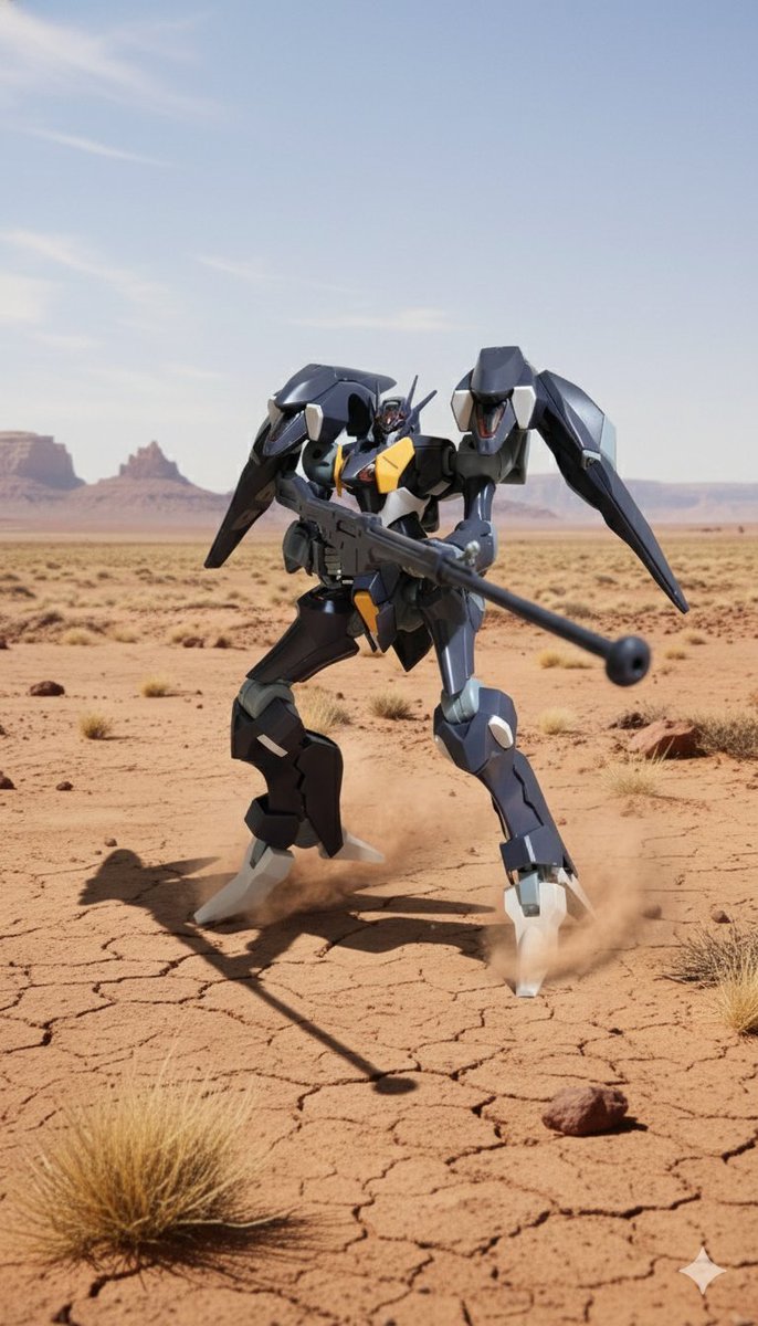 kojikifreeza's tweet image. #ガンプラ
#AI 
#GoogleFlow 

素材用の写真をたくさんとって見よう。フォルダにあったファラクトを無理やり走らせてみたけど、なんか別ロボだな～