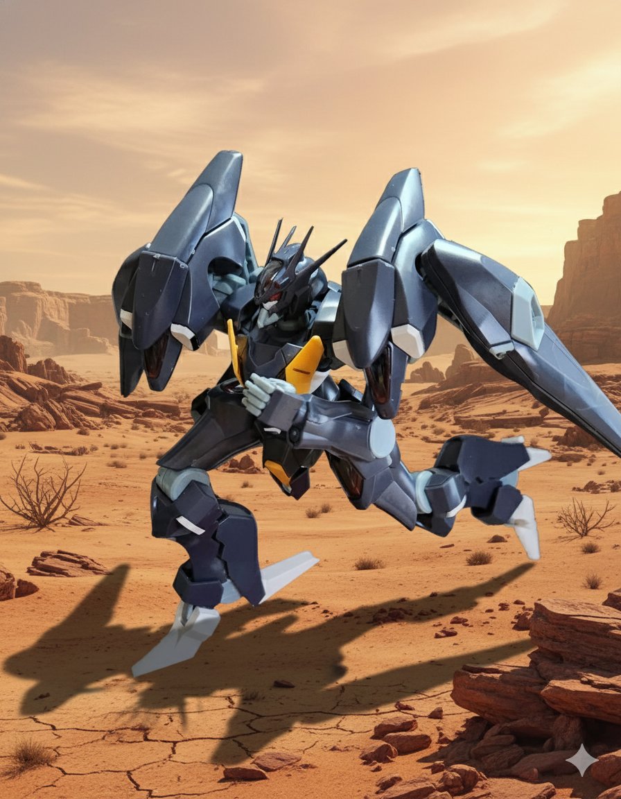 kojikifreeza's tweet image. #ガンプラ
#AI 
#GoogleFlow 

素材用の写真をたくさんとって見よう。フォルダにあったファラクトを無理やり走らせてみたけど、なんか別ロボだな～