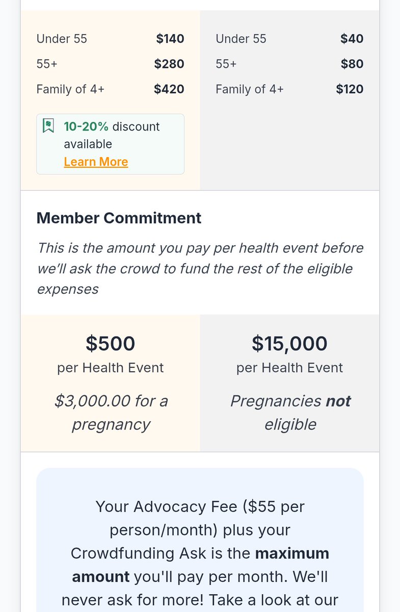 reallyoptimized's tweet image. You can get true catastrophic coverage with some other nice benefits for $95...  Or $340 for a family of 4.
Read more here: joincrowdhealth.com/?referral_code…