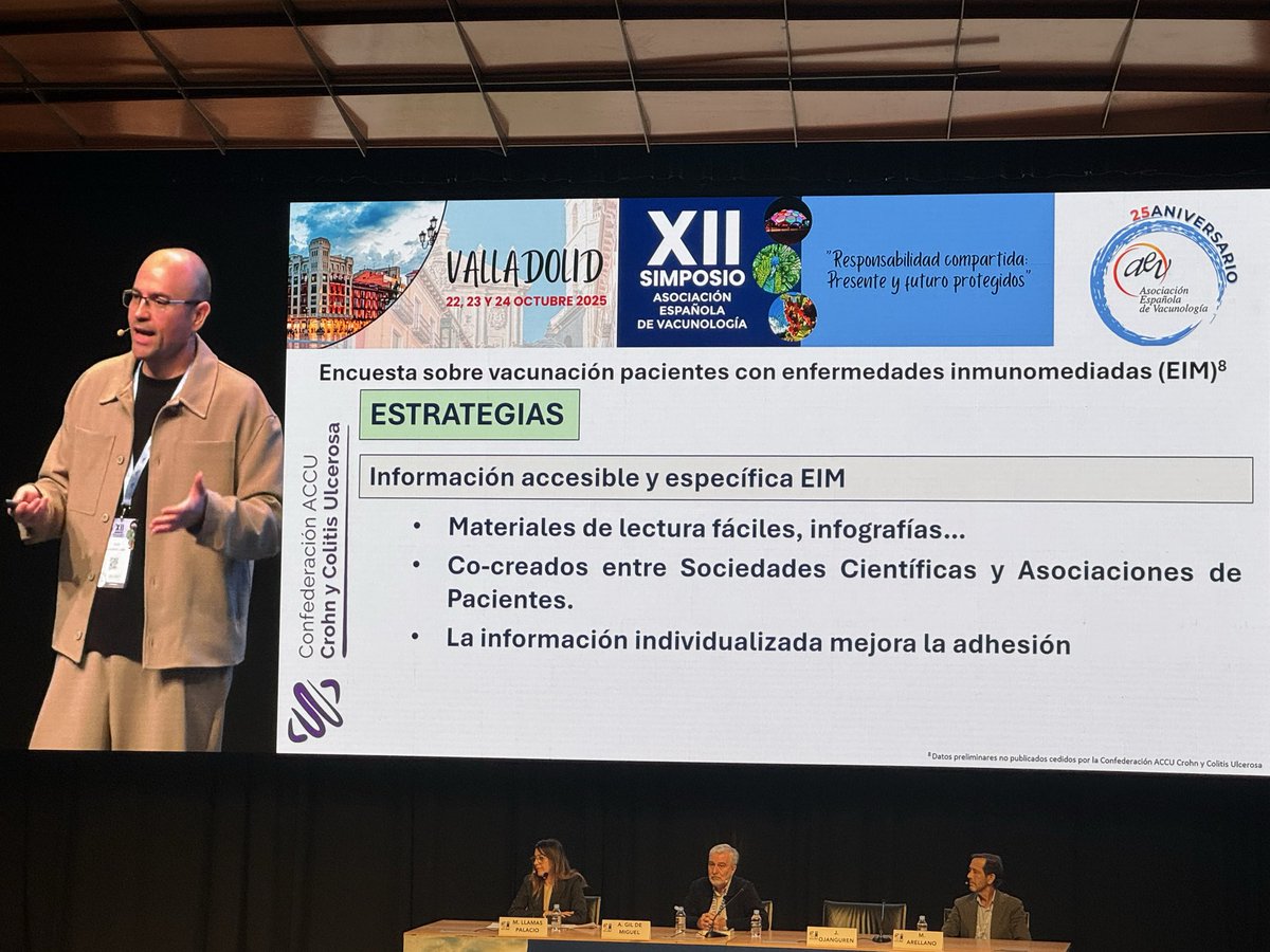 Podemos mejorar las coberturas vacunales con algo tan fácil como adaptar el lenguaje e individualizar las explicaciones a la patología de base de nuestro paciente. Esta charla promete. Nos lo cuenta Julián Ojanguren en #AEValladolid25