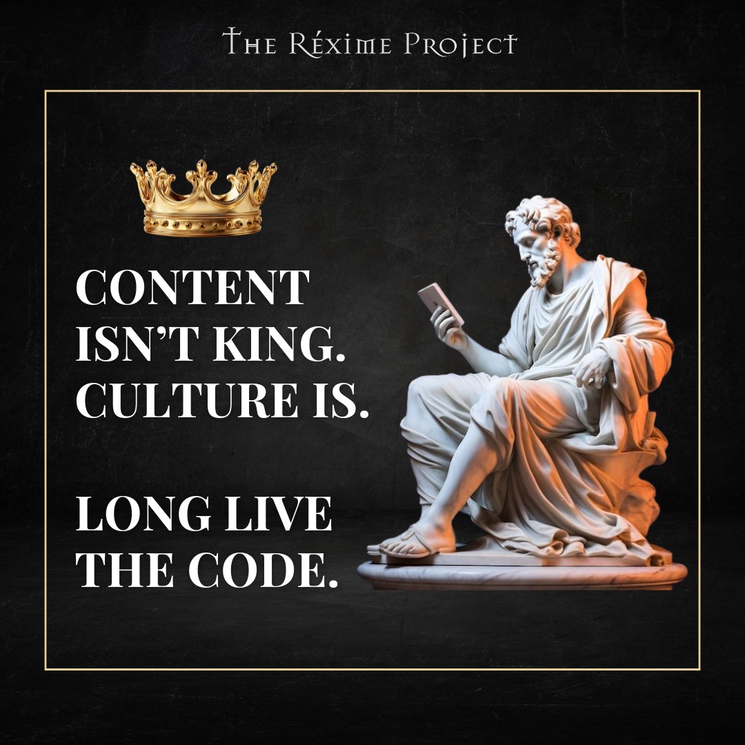 ReximeProject's tweet image. Culture doesn’t follow trends - it defines them.

We don’t just create content; we decode what moves people.

Because culture isn’t a campaign, it’s the code that shapes connection, influence, and impact.

👑 Long live the code!

#TheReximeProject #CultureIsTheCode #SocialAlchemy