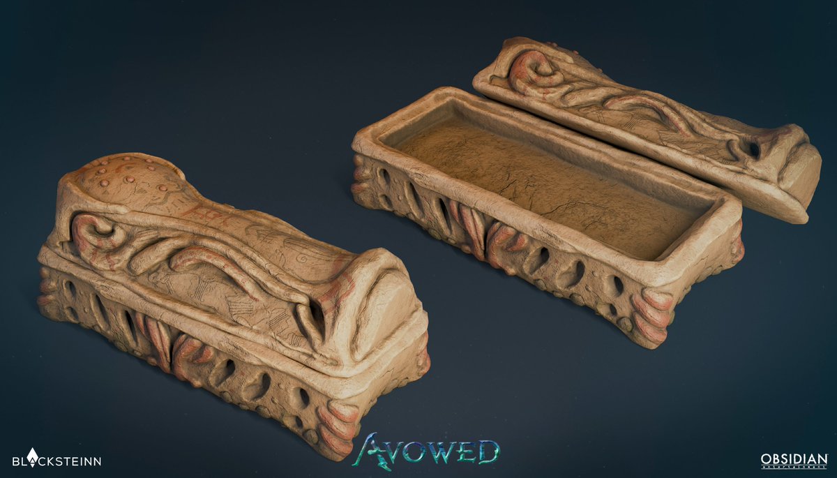 Sarcophagus Scene - environment art for #Avowed

As with most of our assets, we completed the full production cycle — from blockout and sculpting to texturing and final rendering.

#3DArt #GameArt #GameDev #3DModeling #GameReadyAssets #Lowpoly #PBRTextures #Design #CGPortfolio