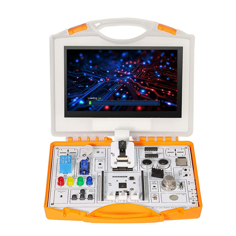 Elecrow1's tweet image. 📢 #NewArrival Alert: Ready to dive into the world of #ESP32P4? Elecrow's All-in-one ESP32-P4 Starter Kit is here! Packed with 16 sensors and 20+ lessons, it's the perfect way to master embedded development and AI through fun, hands-on projects. Grab your kit today and start your…