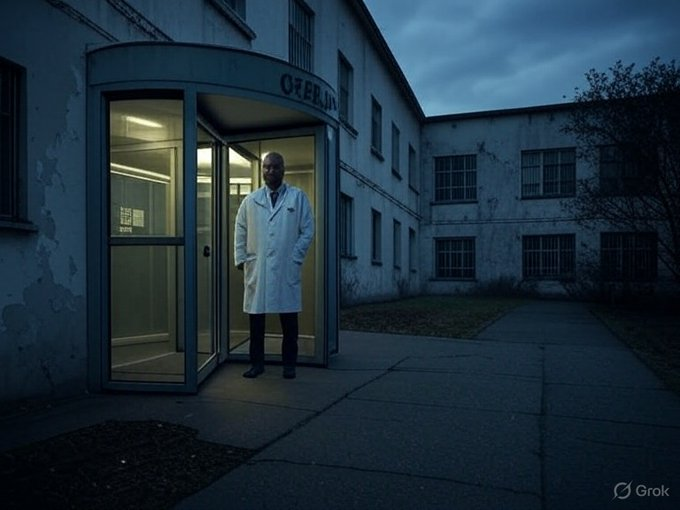 cchruk's tweet photo. The constantly revolving mental health door represents a failing psychiatric system. 

There's a pattern that exemplifies what this means. A person gets detained under the Mental Health Act, is labelled, is "treated" coercively, suffers the effects of prescribed psychiatric drugs, is discharged, can't function due to the effects of "treatment", gets detained in the "hospital" again, gets more coercive "treatment",  suffers iatrogenic illness, gets discharged, gets locked up again... It's a revolving mental health door.

Psychiatric propaganda is used to obscure this massive failure and to secure continual public funding. The money keeps flowing while the results keep declining.

The only change occurring in psychiatry is the abuse happens on a different day. Silence about this charade is not an option. #mentalhealthawareness #MHRA #MentalHealthMatters #psychiatry