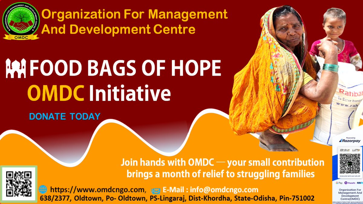FoundationOmdc's tweet image. 🕌 Food Bags of Hope – OMDC Initiative

Delivering essentials to poor and needy families — spreading kindness, one bag at a time.

🌾 Together for Hunger-Free Communities
Join hands with OMDC — your small contribution brings a month of relief to struggling families.