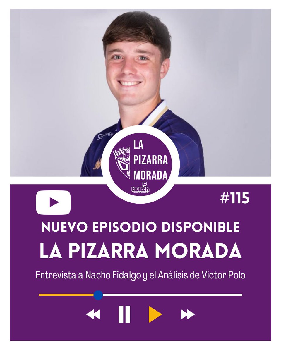 lapizarramorada's tweet photo. 🆕NUEVO EPISODIO DISPONIBLE🆕

La Pizarra Morada T4 #115 | Entrevista @nachetefi y el Análisis de @VictorAbajas 

@deporguada @CDG_cantera 

🔗https://t.co/QETZB72ORF https://t.co/voSPDDgcLm