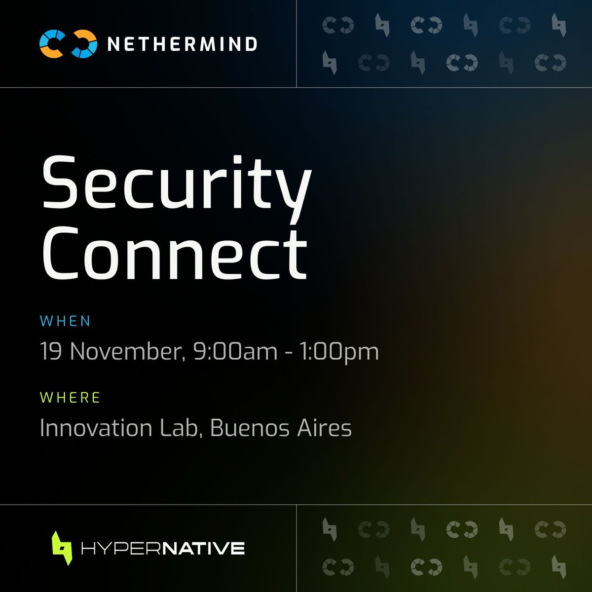 Security Connect: Hypernative x Nethermind イベントのポスター