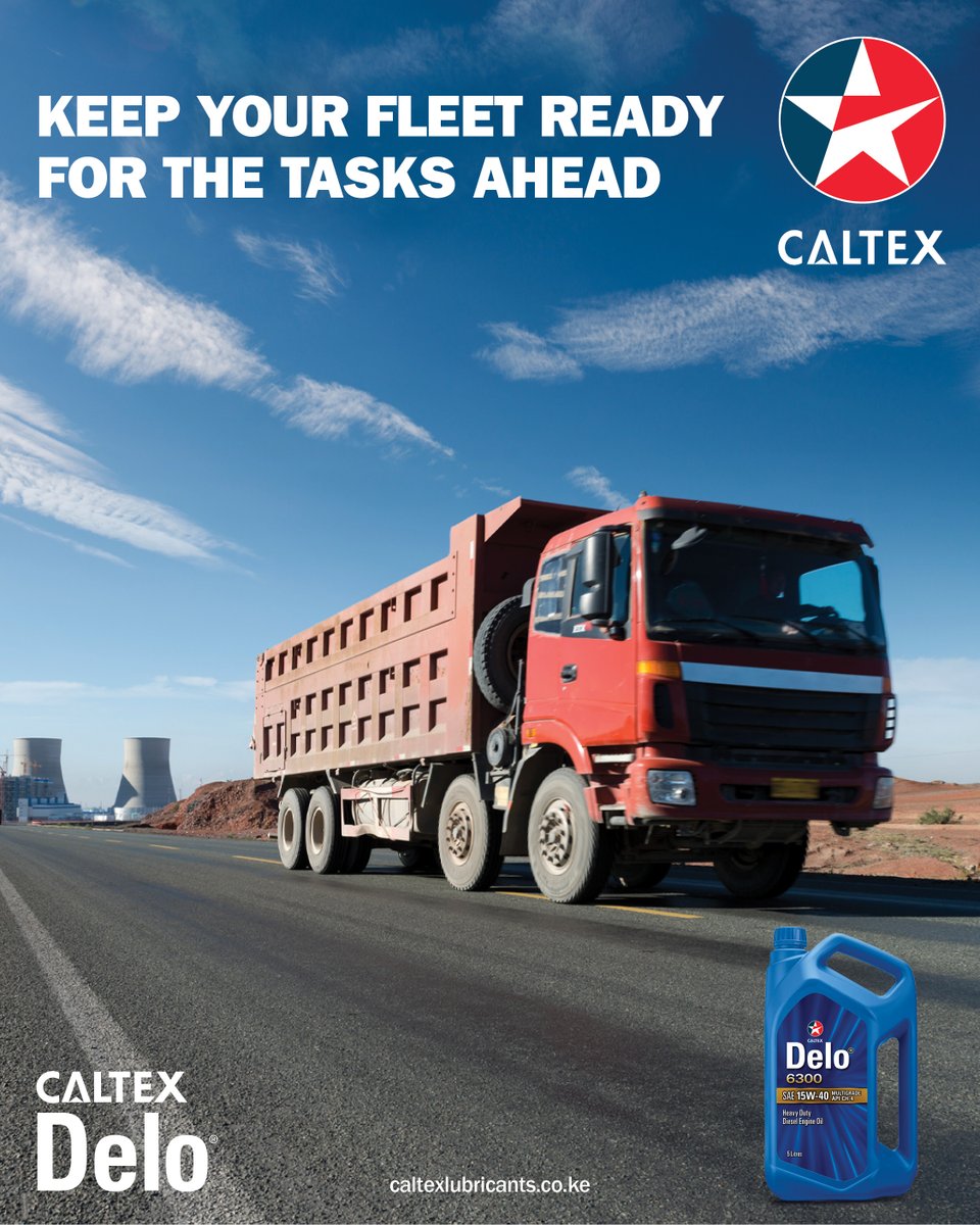 CaltexEA's tweet photo. Delo 6300 SAE 15W-40 keeps light-duty diesel engines clean, efficient, and protected, so your vehicles stay on the road and your business keeps moving forward.

📍 Available at authorised Caltex dealers: https://t.co/hNinOsRNbB https://t.co/hYZwEWaOZs