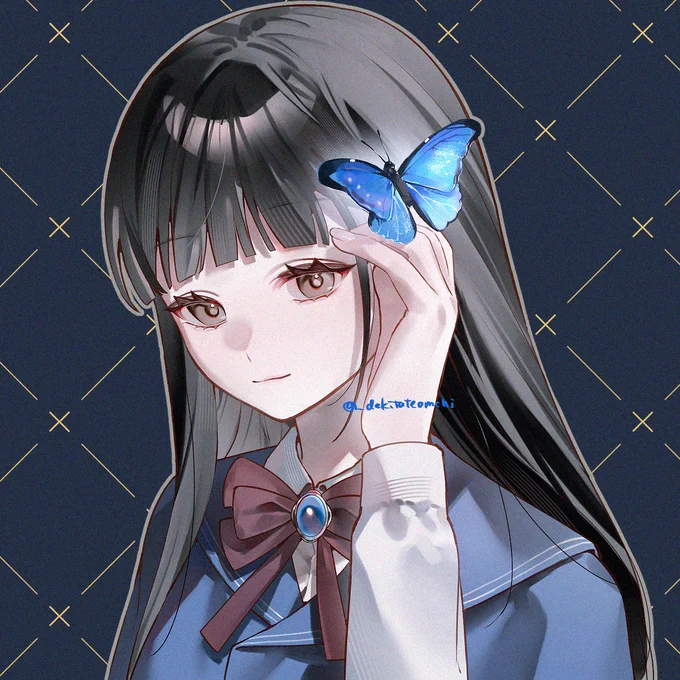 公開されていたので私の方でも… たびたびアイコン描かせていただいています!容姿を伺って考えながら描く時間がとても楽しいです