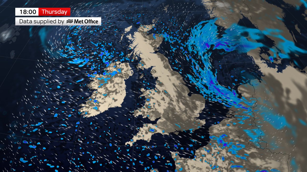 A mix of sunshine and showers this afternoon, but parts of Wales, the West Country, East Anglia and the South East will see more general rain for a time. It'll be windy for many too, with coastal gales possible, but Scotland looks calmer. Colder news.sky.com/weather