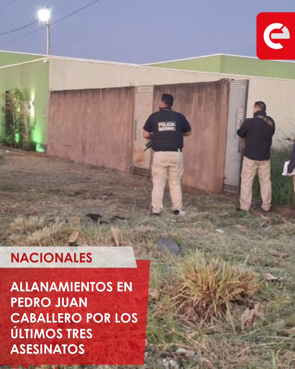 canal_e_py's tweet image. 🚨#OperativoPolicial | La Policía Nacional realizó cinco allanamientos en distintos puntos de Pedro Juan Caballero, en el marco de las investigaciones por los tres últimos asesinatos registrados en la capital de Amambay.
El comisario Marcelino Espinoza, director de Investigación…