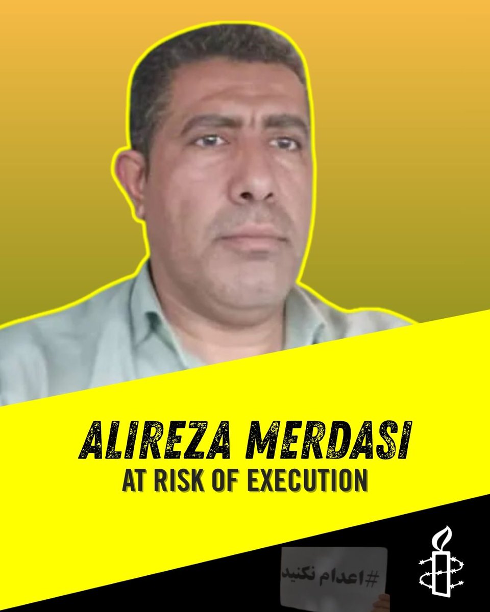 Scores of people in Iran, including Alireza Merdasi, are at risk of execution after grossly unfair trials and convictions on politically-motivated charges by Revolutionary Courts. Iranian authorities must halt all executions now! #نه_به_اعدام amnesty.org/en/documents/m…