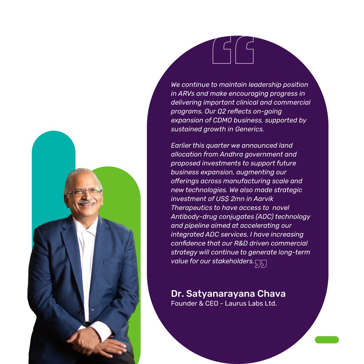 LaurusLabs's tweet image. Laurus Labs reports strong H1 FY26 results! Revenue ₹3,223 Cr, EBITDA ₹818 Cr, and Net Profit ₹390 Cr! CDMO and Generics drive growth #LaurusLabs #H1FY26 #Pharma #CDMO