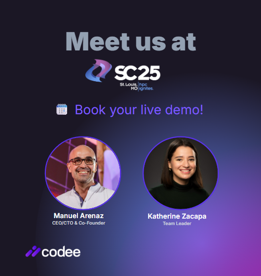 codee_com's tweet image. ⚡ Codee is coming to #SC25!

Book a meeting with our team and see how #Codee automates code reviews — keeping complex simulation software correct, secure, maintainable, and fast.

📅 Spots for live demos are limited: tidycal.com/codee/sc25

🎁 Giveaways all week long!