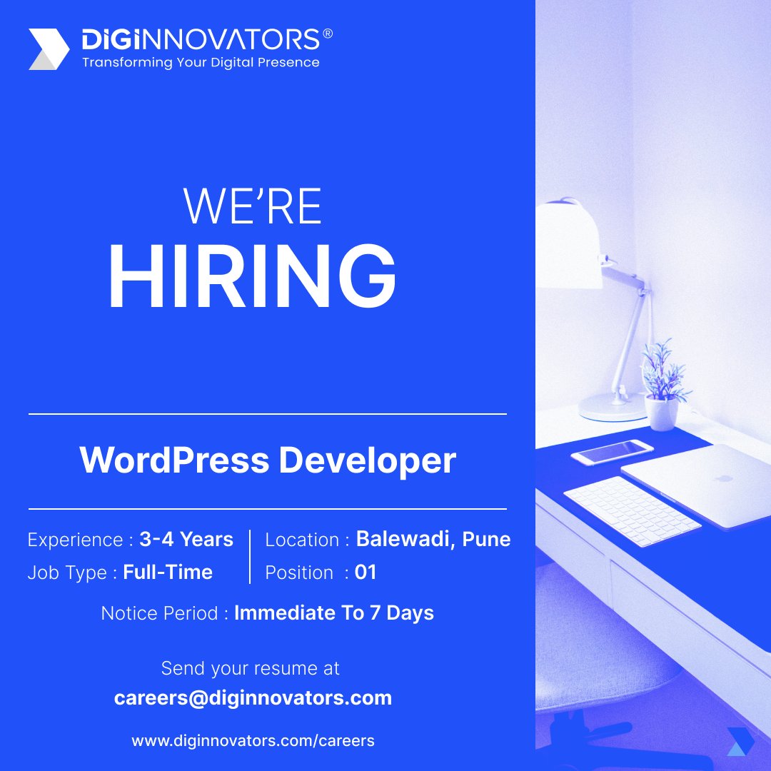 diginnovators's tweet image. We’re Hiring: WordPress Developer!
🔗diginnovators.com/careers/wordpr…
📩 Send your resume to: careers@diginnovators.com
#wordpressdeveloper #webdevelopmentjobs #frontenddeveloper #websitedesign #techjobs #hiringnow #diginnnovators