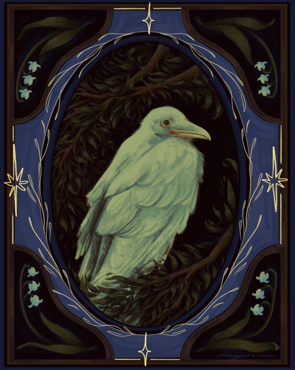 MyovinArt's tweet image. The White Raven 

#artwork #illustration #raven