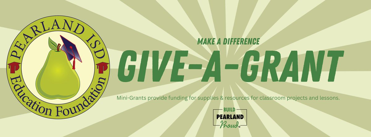 Our Education Foundation Teacher mini-grant season is closing in one week. If we can raise $5,000 more in donated or fully purchased grants, every teacher will receive their requested grant. You can click pearlandisd.org/foundation/abo… and donate a few $$$ or buy an entire grant.