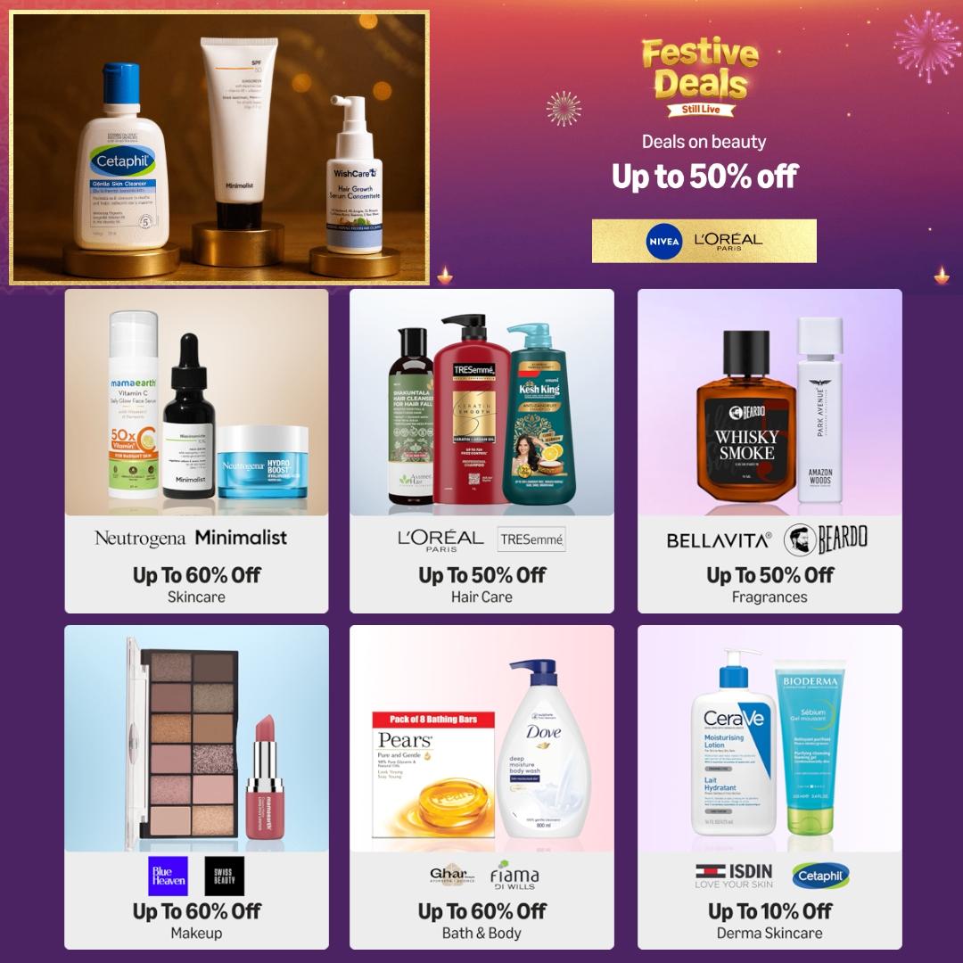 AjayD2021's tweet image. 💄 Deals On Beauty
⚡ Up to 50% off
🎉 Festive Deals 📣 Still Live
- 10% Instant Discount# on Credit Card & EASYEMI on Cards
- #HDFC Bank | Festive Treats | T&C Apply
👉🏻 amzn.to/3WVUwZS
I earn a small commission—at no extra cost to you