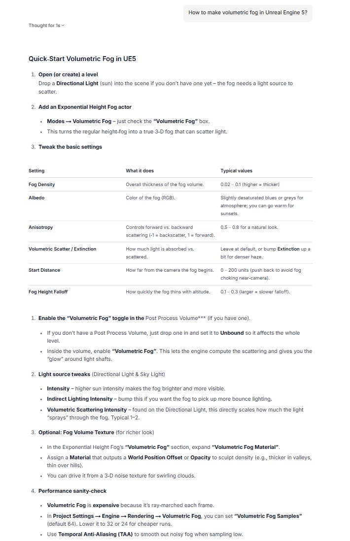 Playing around with <a href="/SentientAGI/">Sentient</a> Chat. As an 3D artist I'm trying to use it in the process of creating new cool animations, and here's my thoughts

Surprisingly, chat knows Blender and Unreal Engine 5 documentation very well. Chat easily answers complex technical questions, and