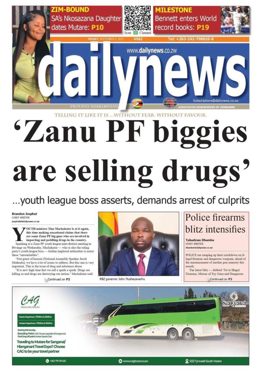 advocatemahere's tweet photo. 🔸Dear @HonMachakaire,

Who is selling drugs? Please assist @PoliceZimbabwe with their investigations?

We need new leaders.🇿🇼 https://t.co/PlwJcVwUih